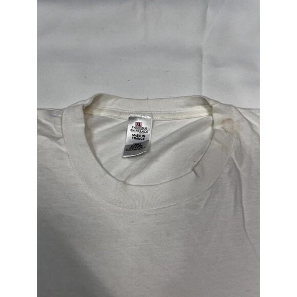 F.S. Paris Vintage Single Stitch Embroidered Eiffel Tower White Shirt Sz XL - Picture 9 of 10